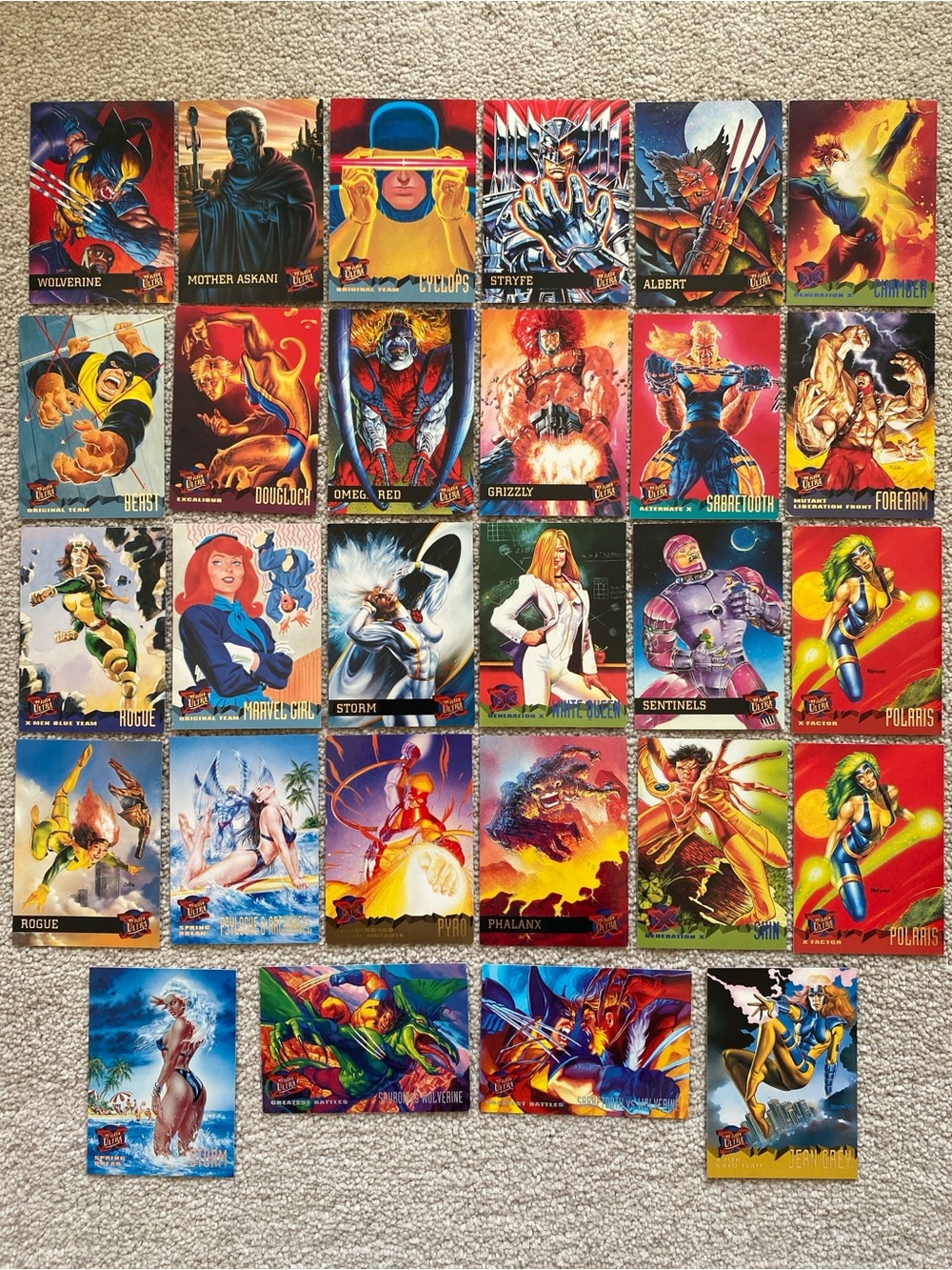 1995 Fleer Ultra X-Men Trading Cards